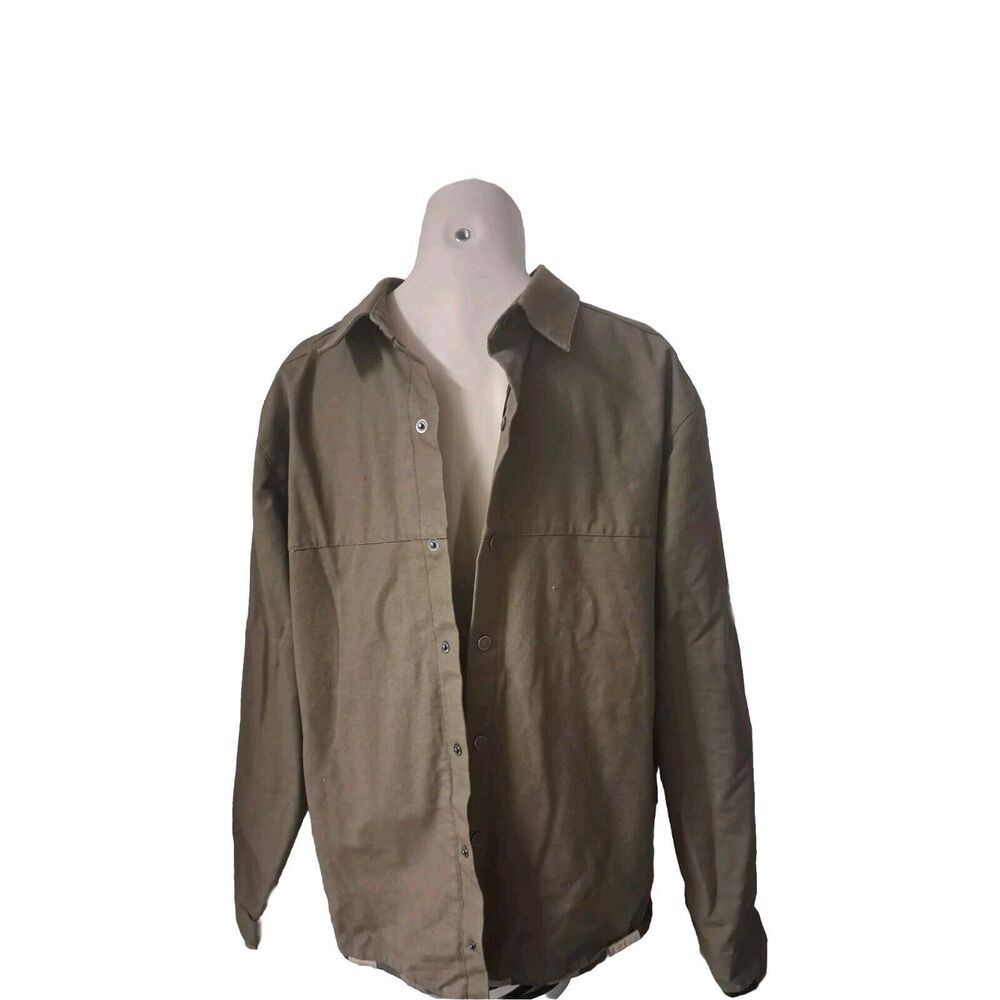 merrell mens jacket Green Snap medium Check Lining